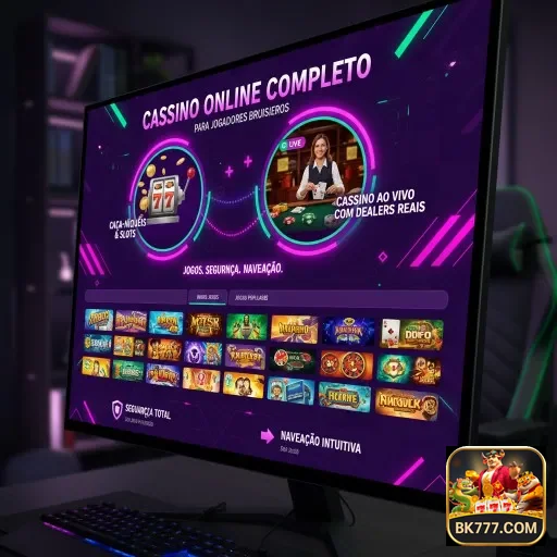 Ilustração de Aproveite o melhor do cassino online com a bk777
