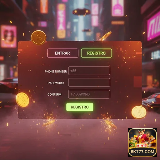 Ilustração de Aproveite a experiência bk777 em jogos e slots online