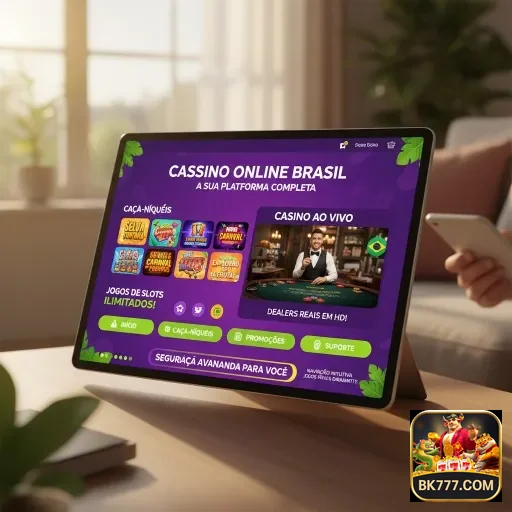 Ilustração de Aproveite a experiência bk777 em jogos e slots online